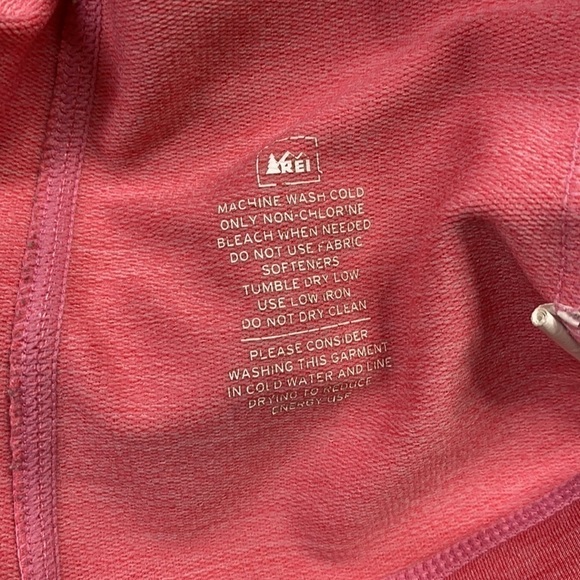 REI Pink Heathered Hooded Full Zip Sweatshirt - Picture 4 of 6